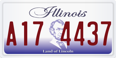 IL license plate A174437