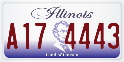 IL license plate A174443