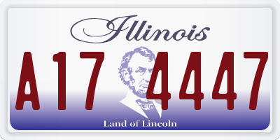 IL license plate A174447