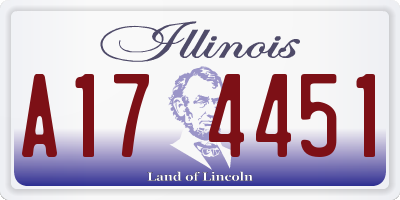 IL license plate A174451