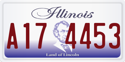 IL license plate A174453