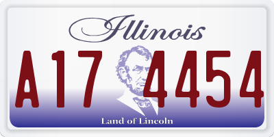 IL license plate A174454