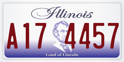 IL license plate A174457