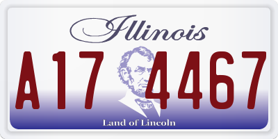 IL license plate A174467