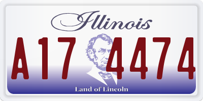 IL license plate A174474