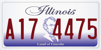 IL license plate A174475