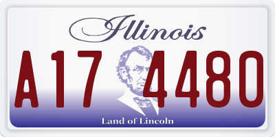 IL license plate A174480
