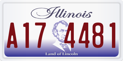 IL license plate A174481