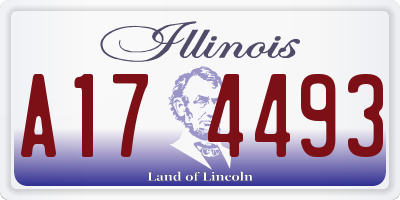 IL license plate A174493