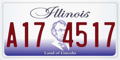 IL license plate A174517