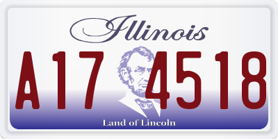 IL license plate A174518
