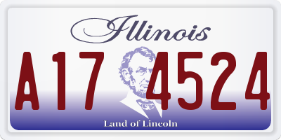 IL license plate A174524