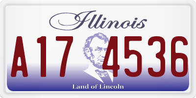 IL license plate A174536
