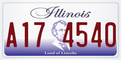 IL license plate A174540
