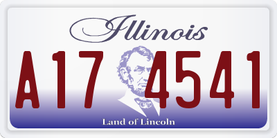 IL license plate A174541
