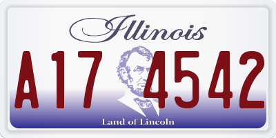 IL license plate A174542