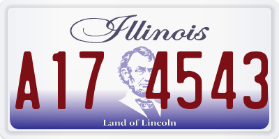 IL license plate A174543