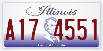 IL license plate A174551