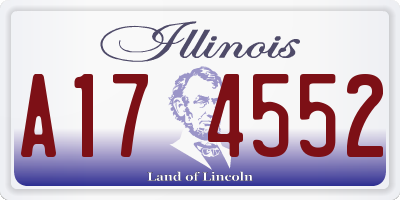IL license plate A174552