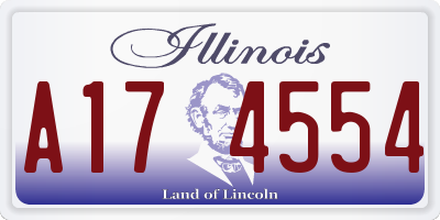 IL license plate A174554