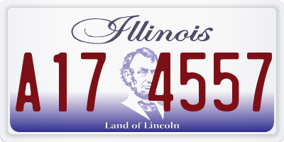 IL license plate A174557