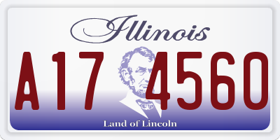 IL license plate A174560