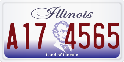 IL license plate A174565