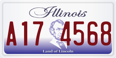 IL license plate A174568
