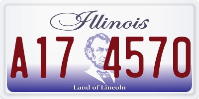 IL license plate A174570