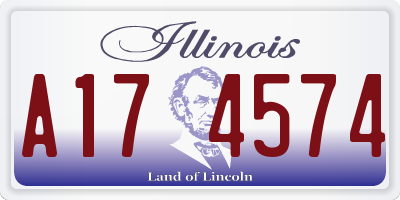 IL license plate A174574