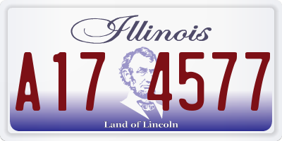 IL license plate A174577