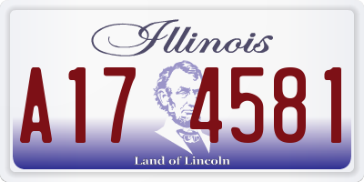 IL license plate A174581