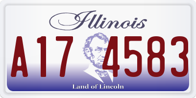 IL license plate A174583