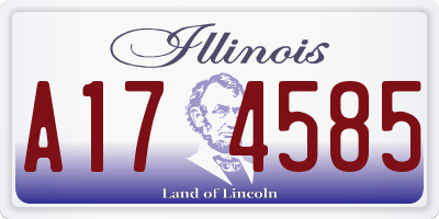 IL license plate A174585