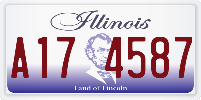 IL license plate A174587
