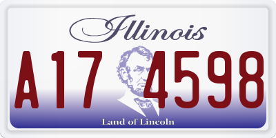 IL license plate A174598