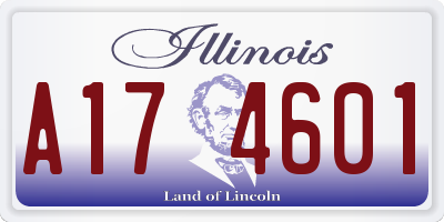 IL license plate A174601