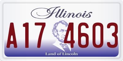 IL license plate A174603