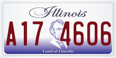IL license plate A174606