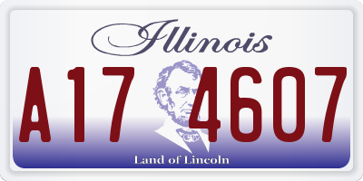 IL license plate A174607