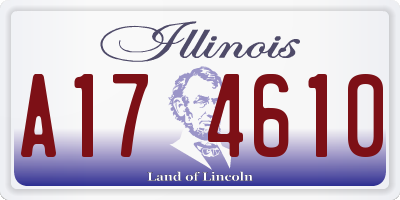 IL license plate A174610