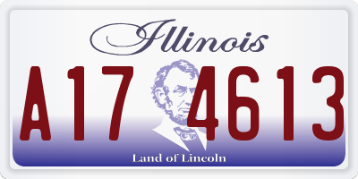 IL license plate A174613