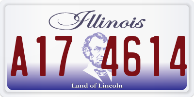 IL license plate A174614