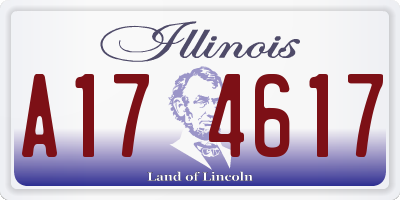 IL license plate A174617