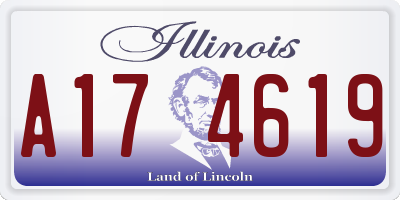 IL license plate A174619
