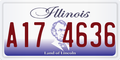 IL license plate A174636