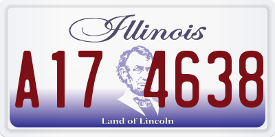 IL license plate A174638