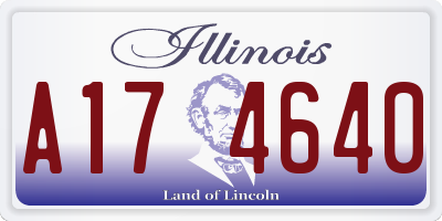 IL license plate A174640