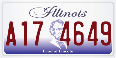 IL license plate A174649