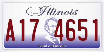 IL license plate A174651